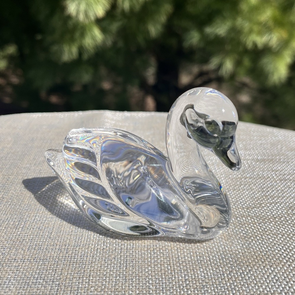 Princess House Elegant Swan Lead Crystal Small Figurine 2.75"H Germany Mint